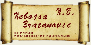 Nebojša Bratanović vizit kartica
